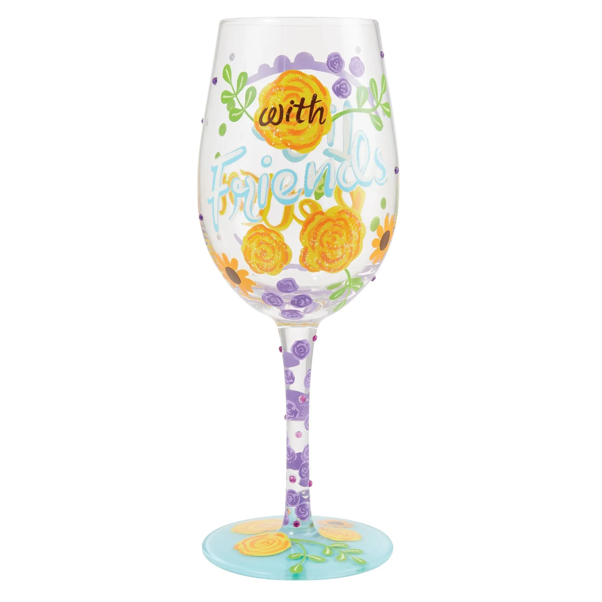 Best Sale Enesco Gift Life with Friends Wine Glass