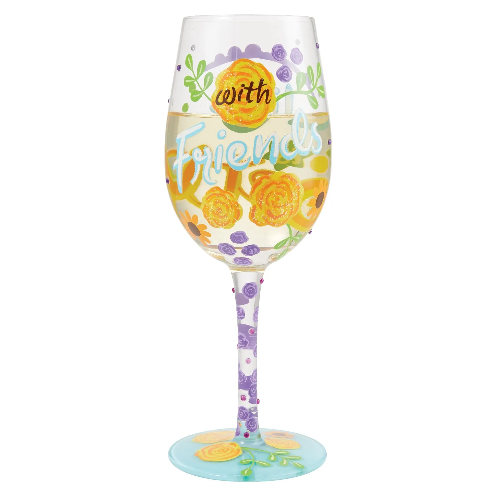 Best Sale Enesco Gift Life with Friends Wine Glass