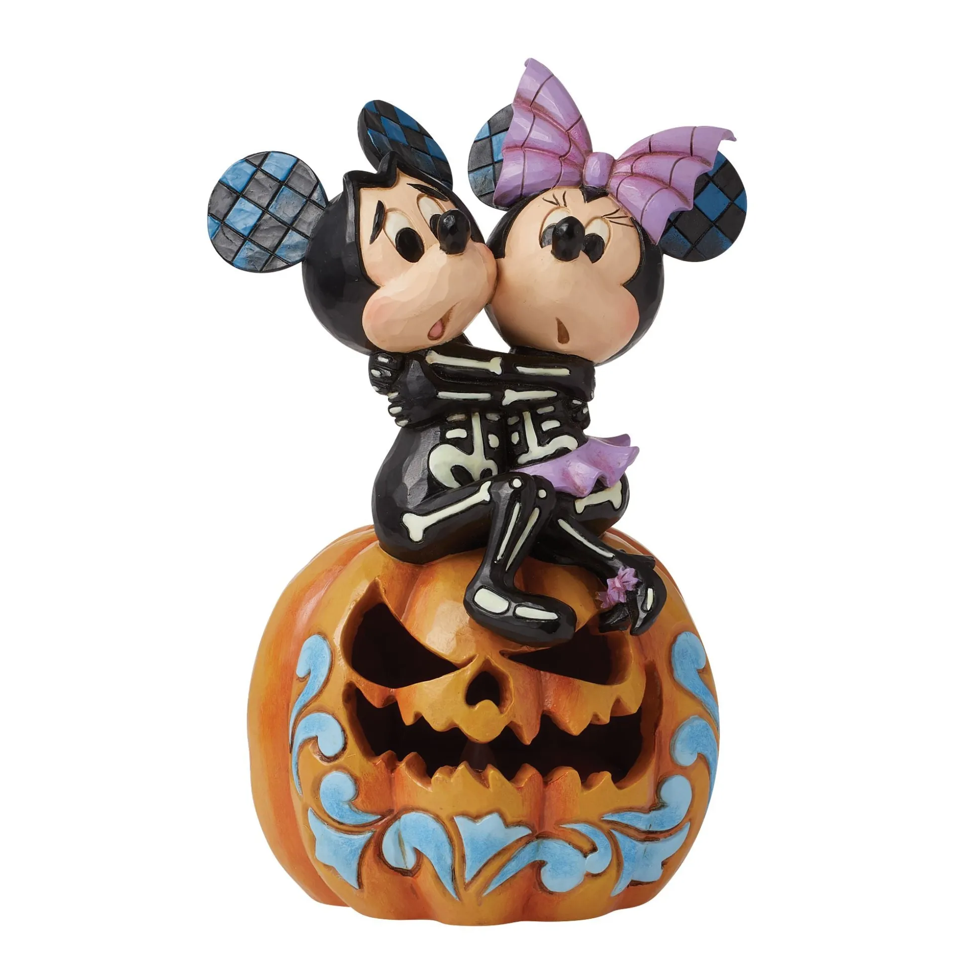 Shop Enesco Gift Mickey&Minnie Scared Skeletons