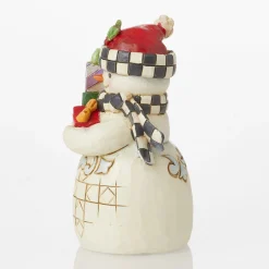 Clearance Enesco Gift Mini Snowman withCheckered Hat