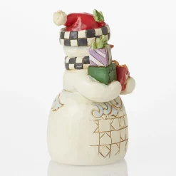 Clearance Enesco Gift Mini Snowman withCheckered Hat