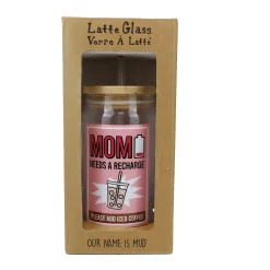 Clearance Enesco Gift Mom Latte Glass with Lid