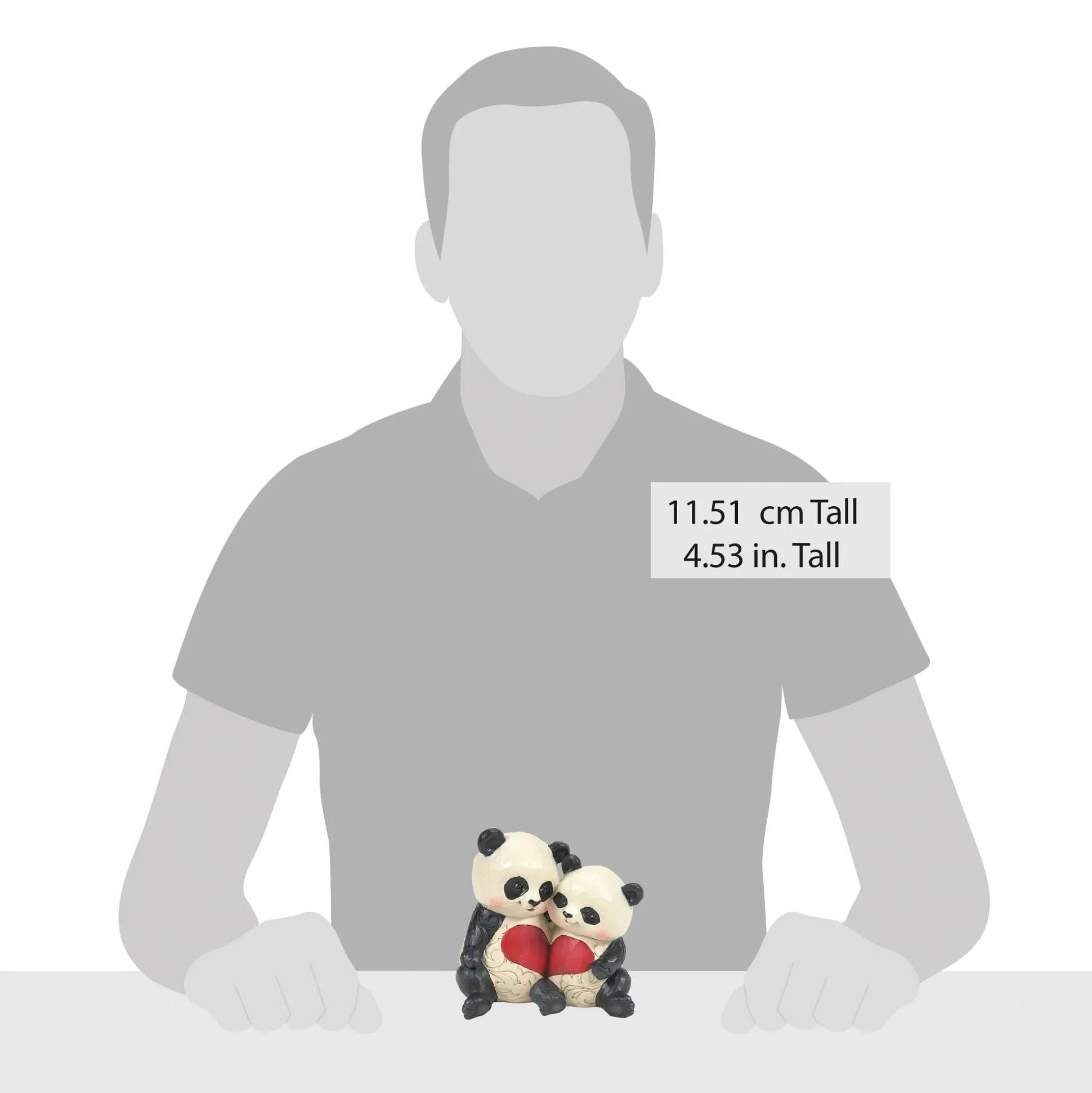 Best Enesco Gift Panda Couple With Heart Fig