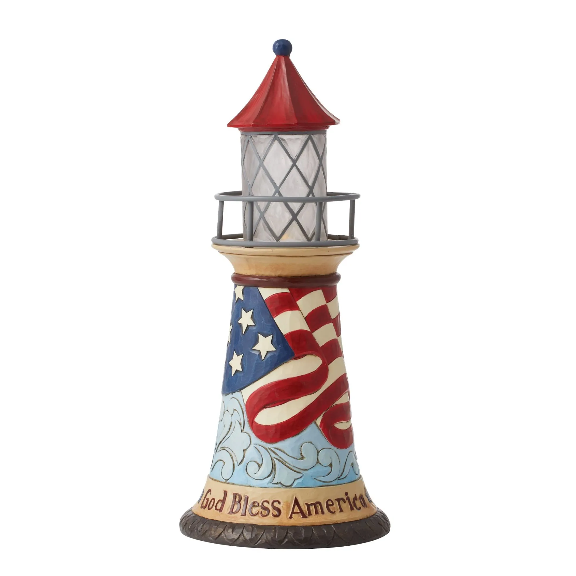 Online Enesco Gift Patriotic LED Lighthouse