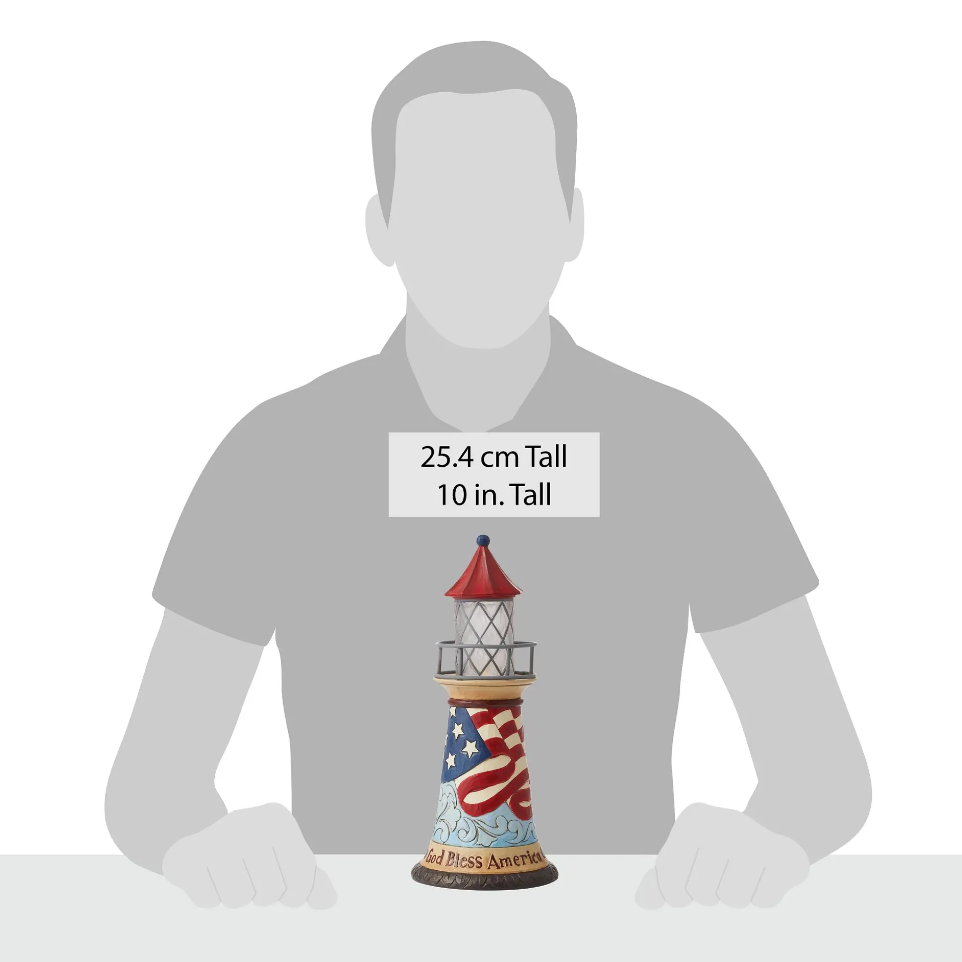 Online Enesco Gift Patriotic LED Lighthouse