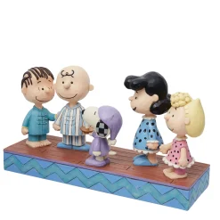 New Enesco Gift Peanuts gang in Christmas PJ's