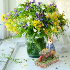 Best Sale Enesco Gift Peter Rabbit with Wheelbarrow