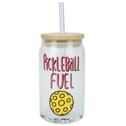 Best Enesco Gift PickleBall Latte Glass w Lid