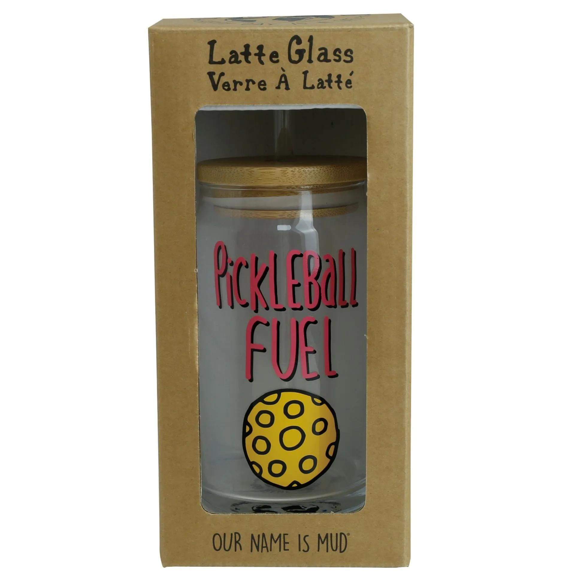 Best Enesco Gift PickleBall Latte Glass w Lid