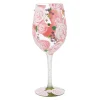 New Enesco Gift Pretty as a Peony Wine Glass