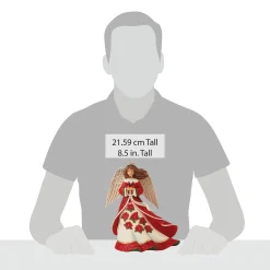 Cheap Enesco Gift Red Christmas Angel Figurine