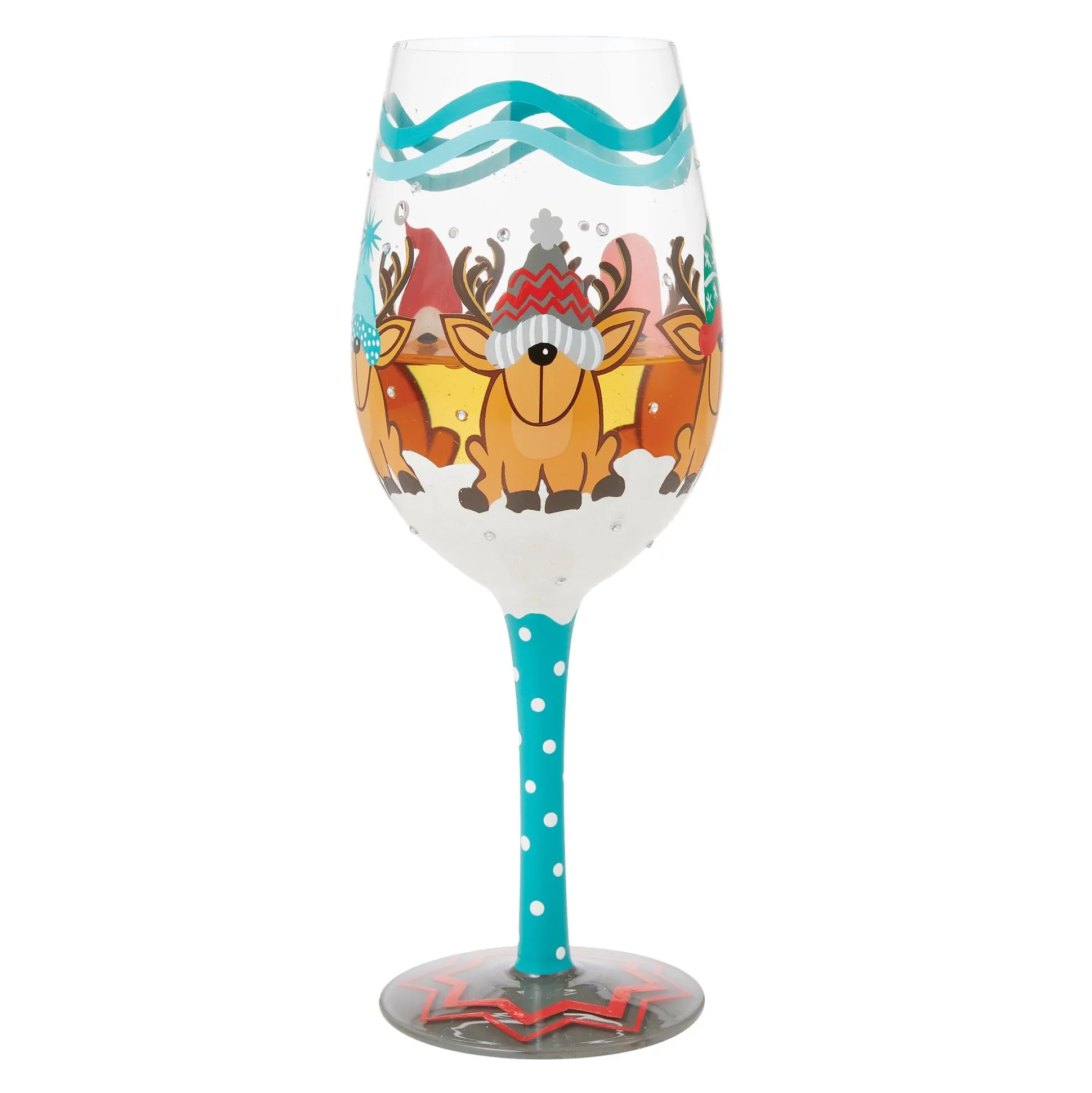 Best Enesco Gift Reindeer Games Wine Glass