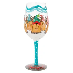 Best Enesco Gift Reindeer Games Wine Glass