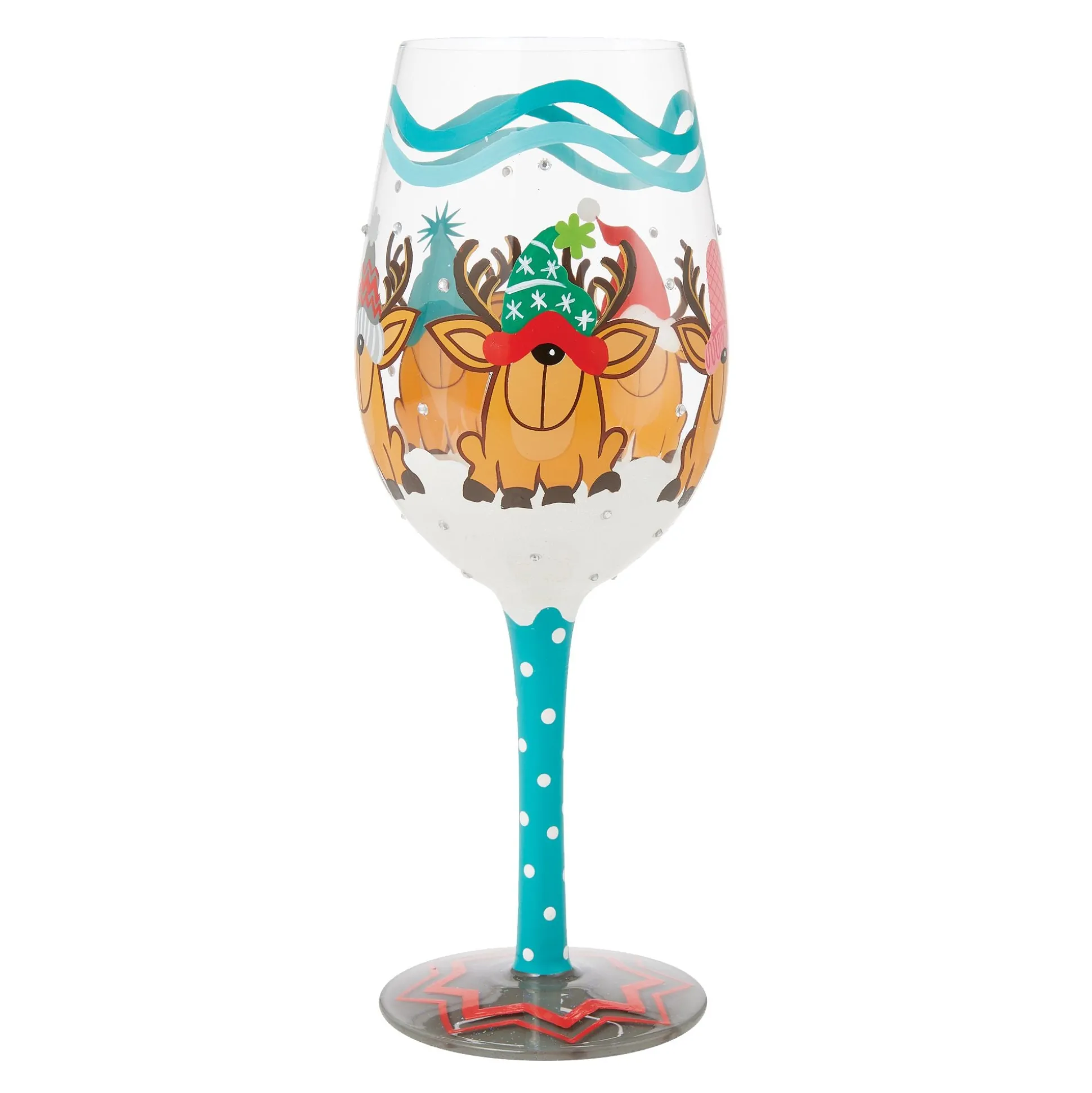 Best Enesco Gift Reindeer Games Wine Glass