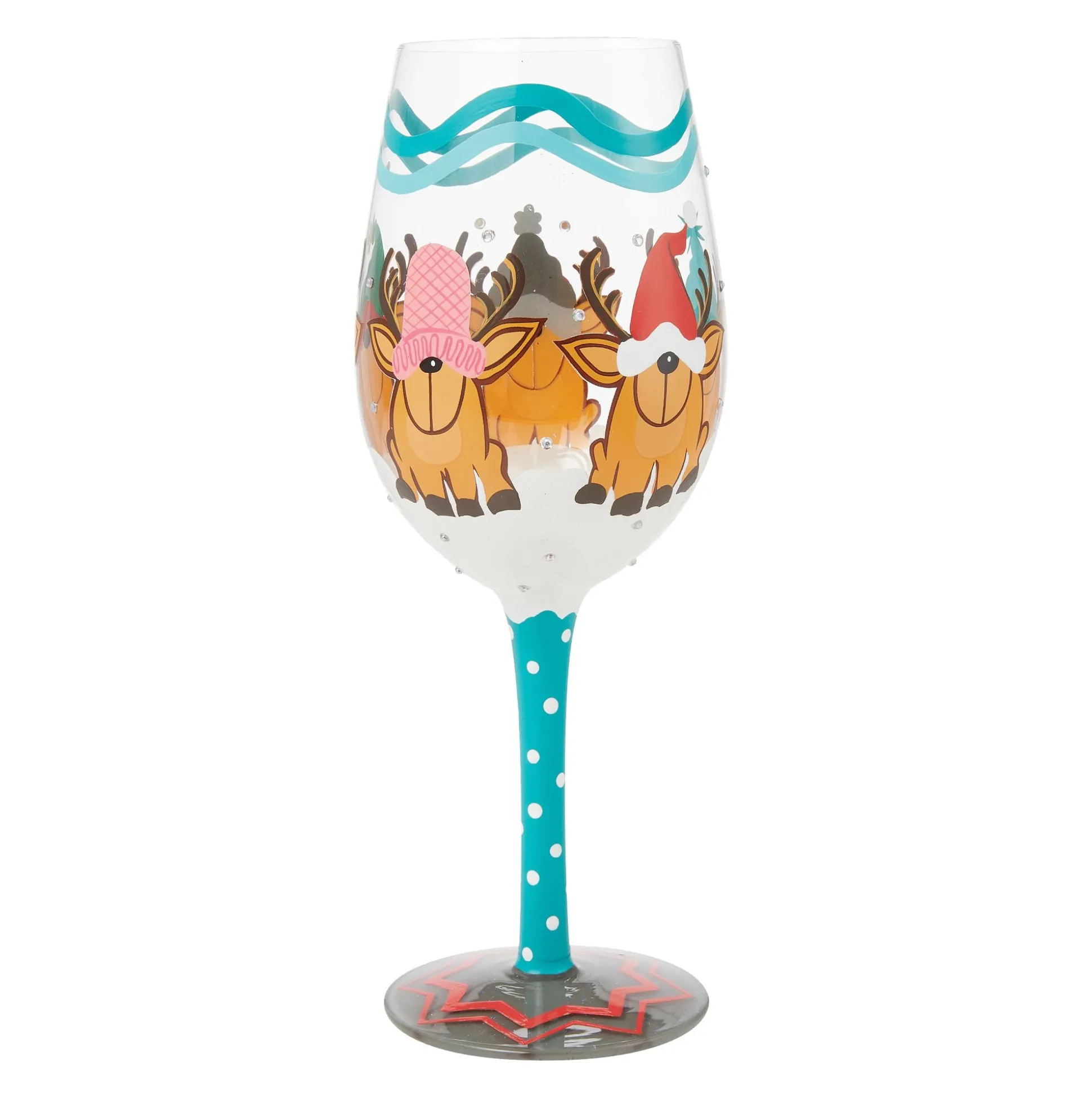 Best Enesco Gift Reindeer Games Wine Glass