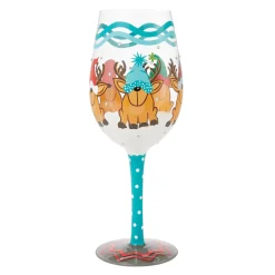 Best Enesco Gift Reindeer Games Wine Glass