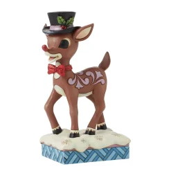 Outlet Enesco Gift Rudolph in Top Hat & Bowtie