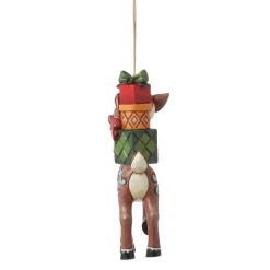 Online Enesco Gift Rudolph with Stacked Presents