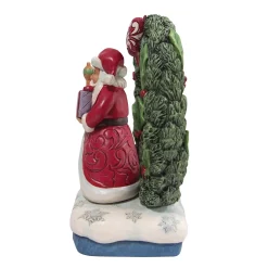 Cheap Enesco Gift Santa by Light-Up Wreath