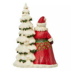 Best Sale Enesco Gift Santa Next To Tree with Toybag