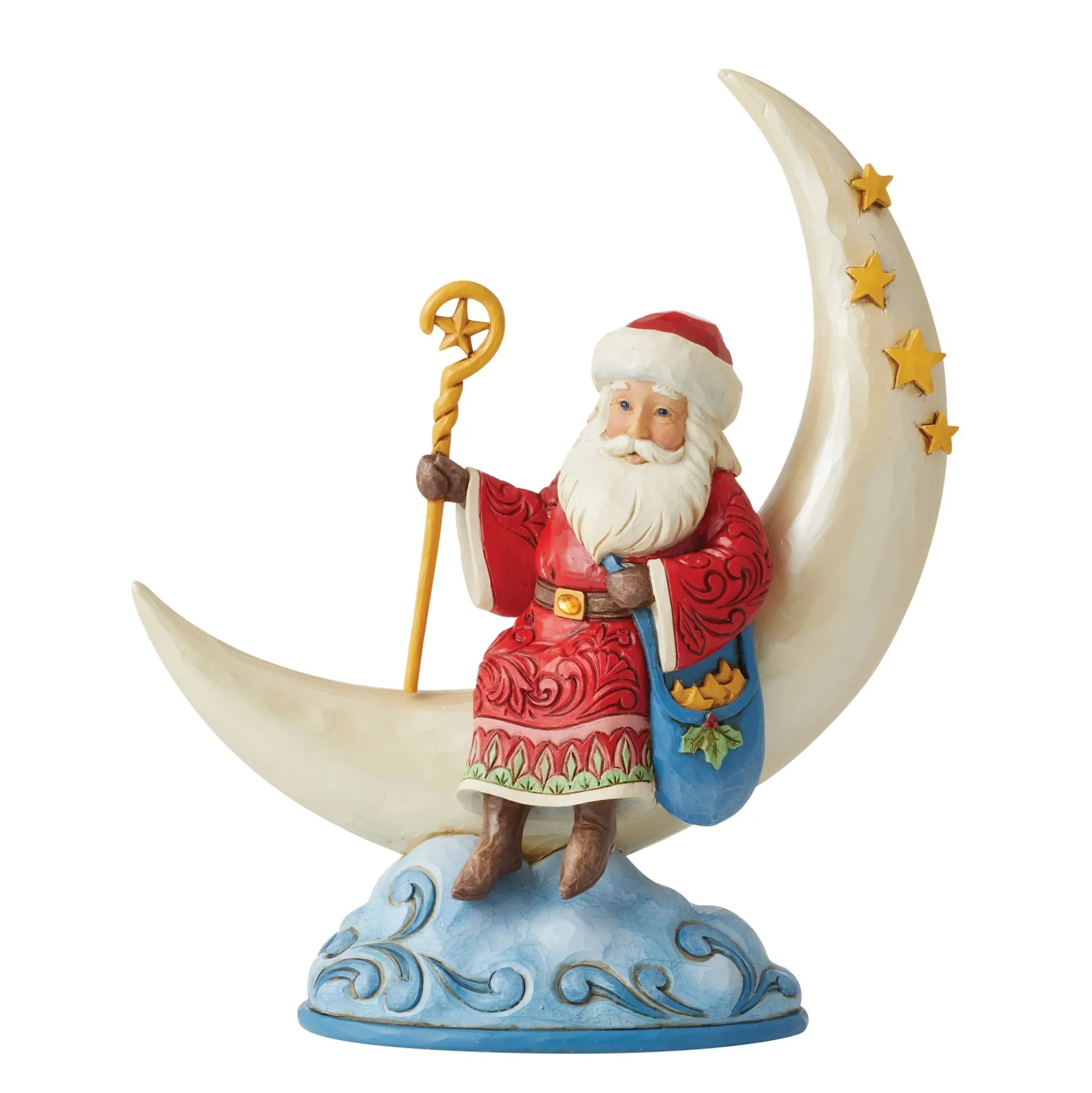 Best Enesco Gift Santa on Cresent Moon Figurine