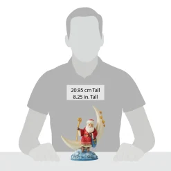 Best Enesco Gift Santa on Cresent Moon Figurine