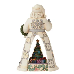 Best Sale Enesco Gift Santa Open Scene LED with Ani