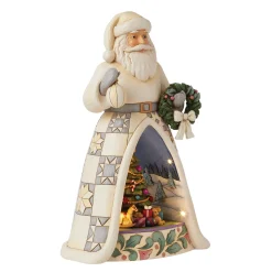 Best Sale Enesco Gift Santa Open Scene LED with Ani