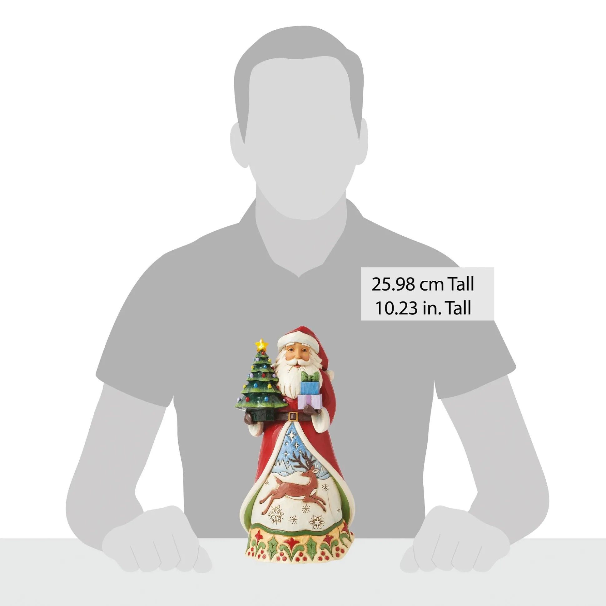 Discount Enesco Gift Santa Vintage LED Tree Fig