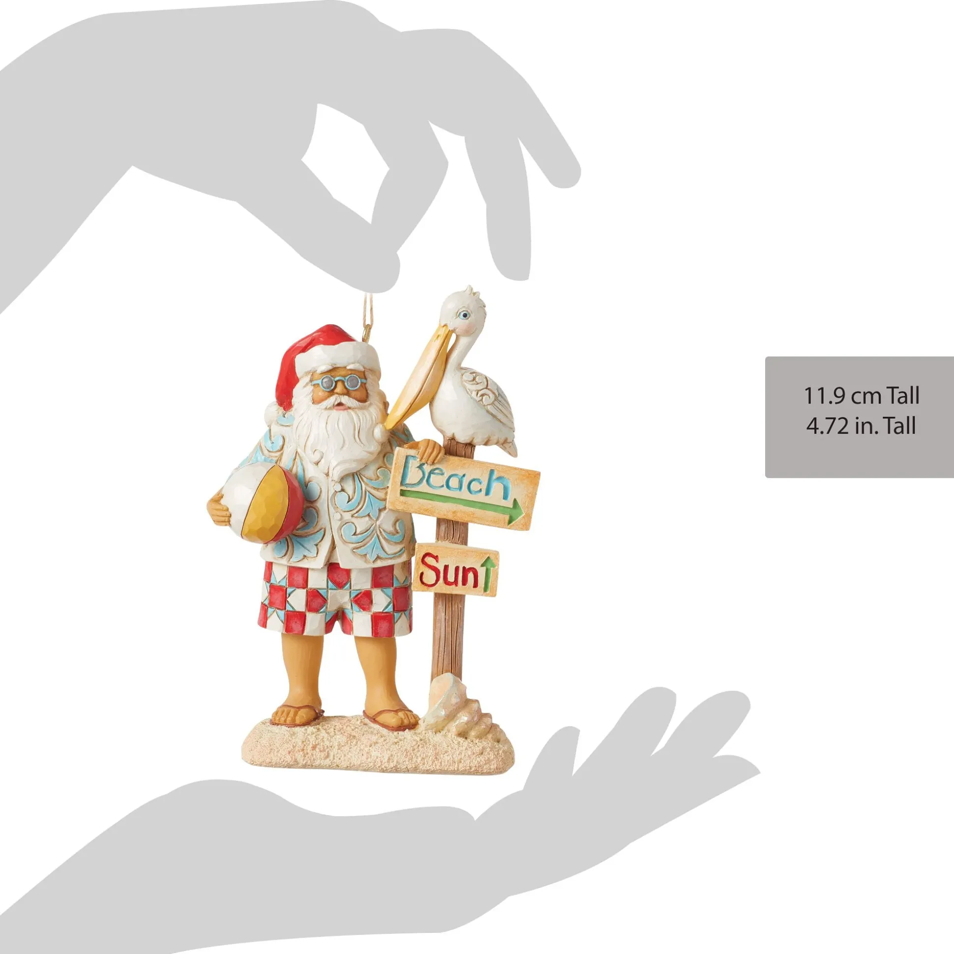Online Enesco Gift Santa with Sign Ornament