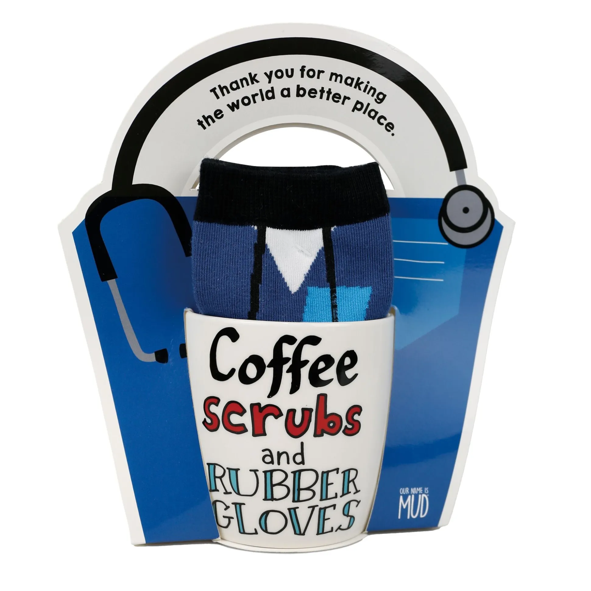 Best Sale Enesco Gift Scrubs Mug Sock CardSet