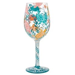 Store Enesco Gift Sea Turtle Delight Wine Glass