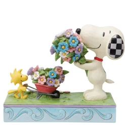 Clearance Enesco Gift Snoopy Flowers & Woodstock