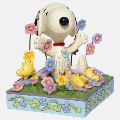Outlet Enesco Gift Snoopy in flowers