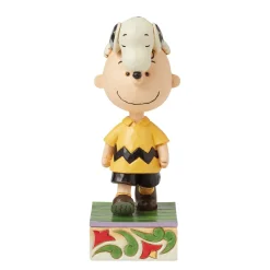 Online Enesco Gift Snoopy on Charlie Brown's Head