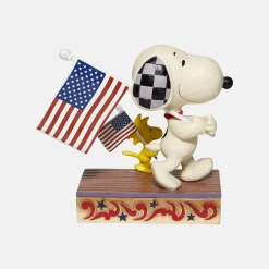 Best Sale Enesco Gift Snoopy/Woodstock with Flags