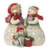 Online Enesco Gift Snow Couple with Puppy Fig