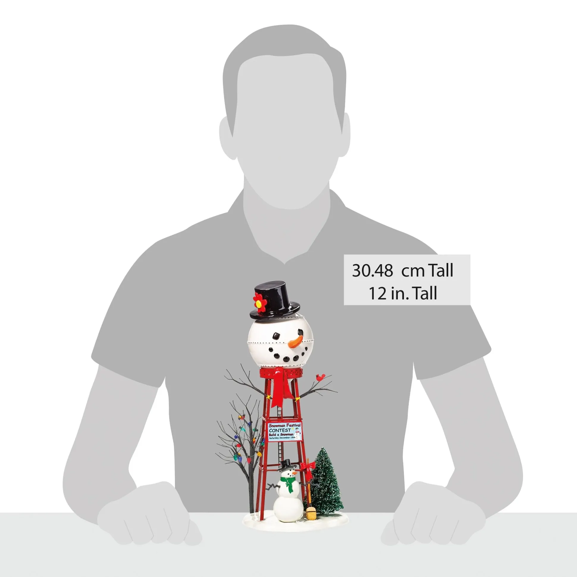 Store Department 56 Snowman Watertower