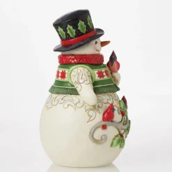 Flash Sale Enesco Gift Snowman with Cardinal Scene