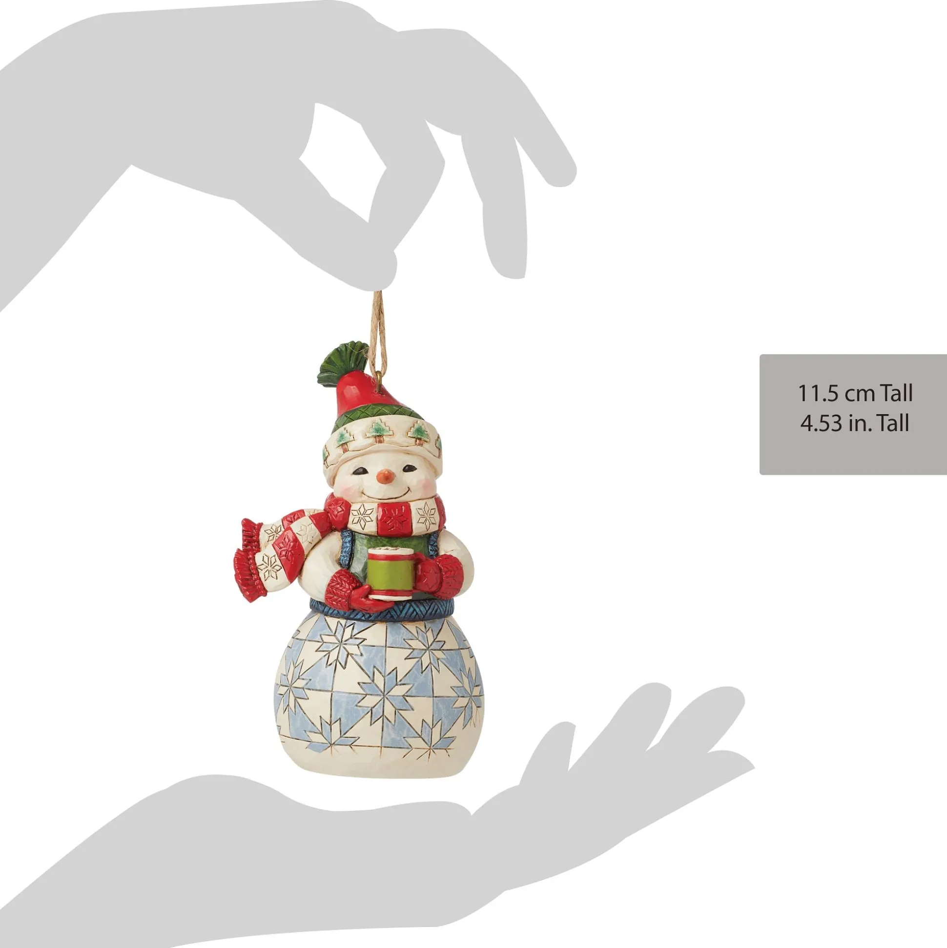 Outlet Enesco Gift Snowman with Cocoa Ornament