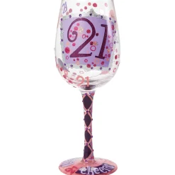 Cheap Enesco Gift 21st Birthday Wine Glass