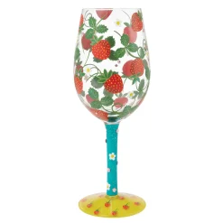 Fashion Enesco Gift Strawberry Patch Wine Glass