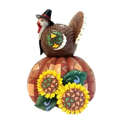 Sale Enesco Gift Turkey Pumpkin Sunflower Fig