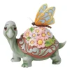 Clearance Enesco Gift Turtle Flowers and Butterfly