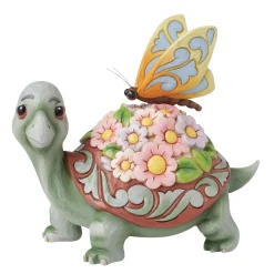 Clearance Enesco Gift Turtle Flowers and Butterfly