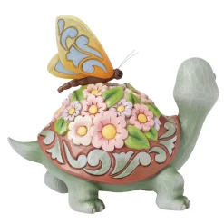 Clearance Enesco Gift Turtle Flowers and Butterfly