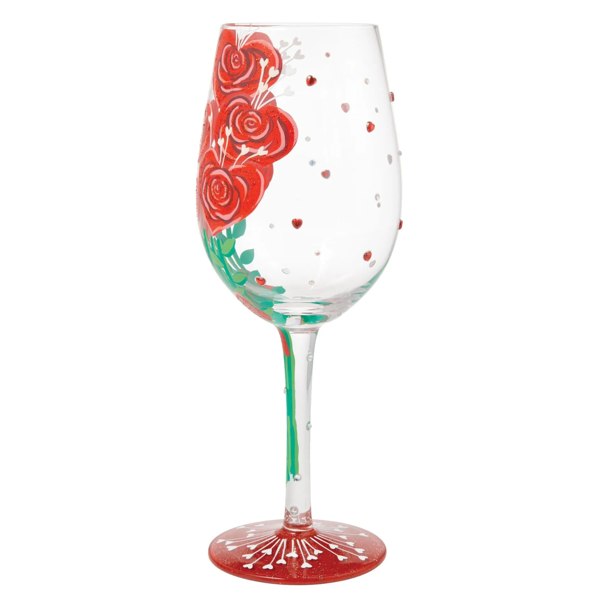 Clearance Enesco Gift Valentine'sBouquet Wine Glass