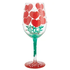 Clearance Enesco Gift Valentine'sBouquet Wine Glass