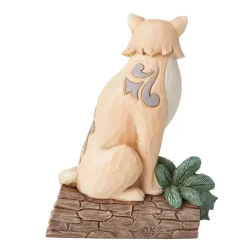 Cheap Enesco Gift White Woodland Fox on BirchLog