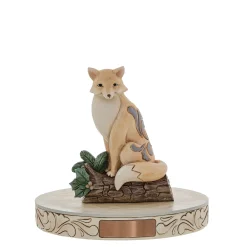 Cheap Enesco Gift White Woodland Fox on BirchLog